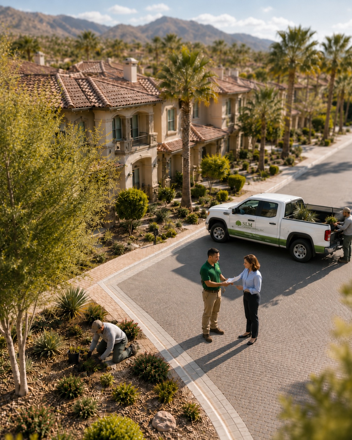 Multifamily property exterior landscaping