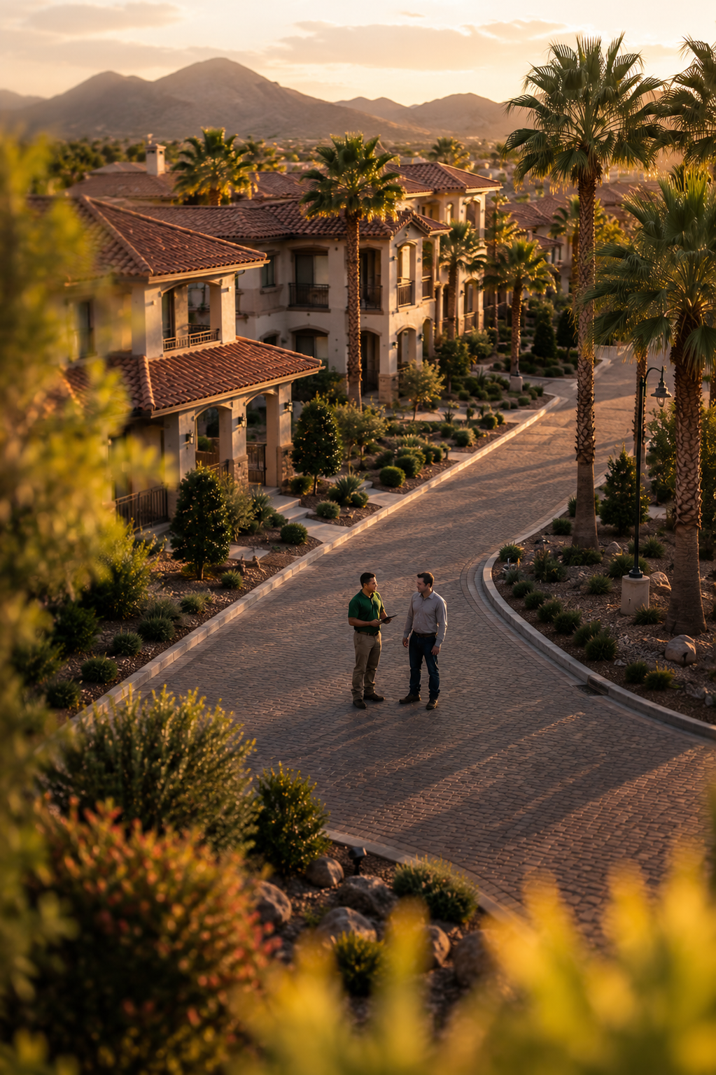 Professional commercial landscaping and polished property exterior