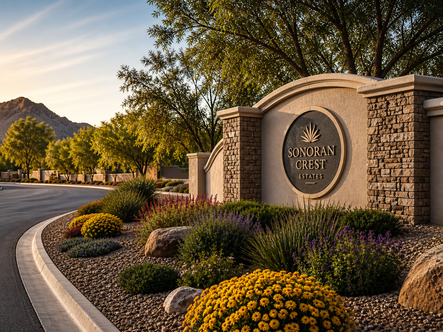 HOA community landscaping maintained by SLM in Phoenix
